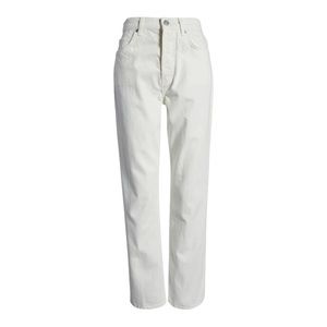 REFORMATION Cynthia High Rise Straight Jeans - Vintage White